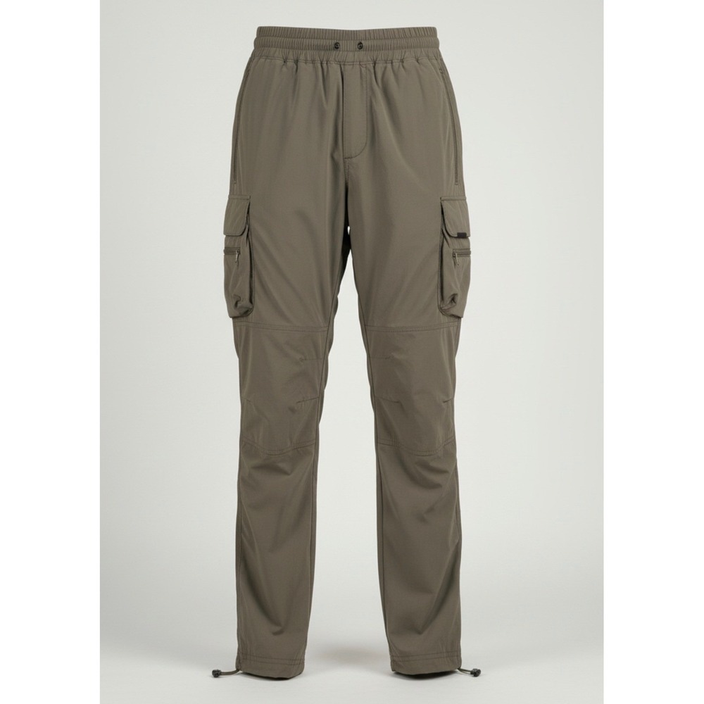 Represent 247 Cargo Pants Mens Small Olive Green Techwear Stretch Trousers